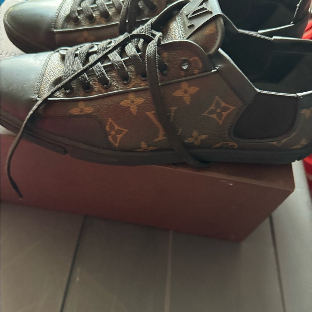 Men Louis Vuitton Monogram Sneakers.